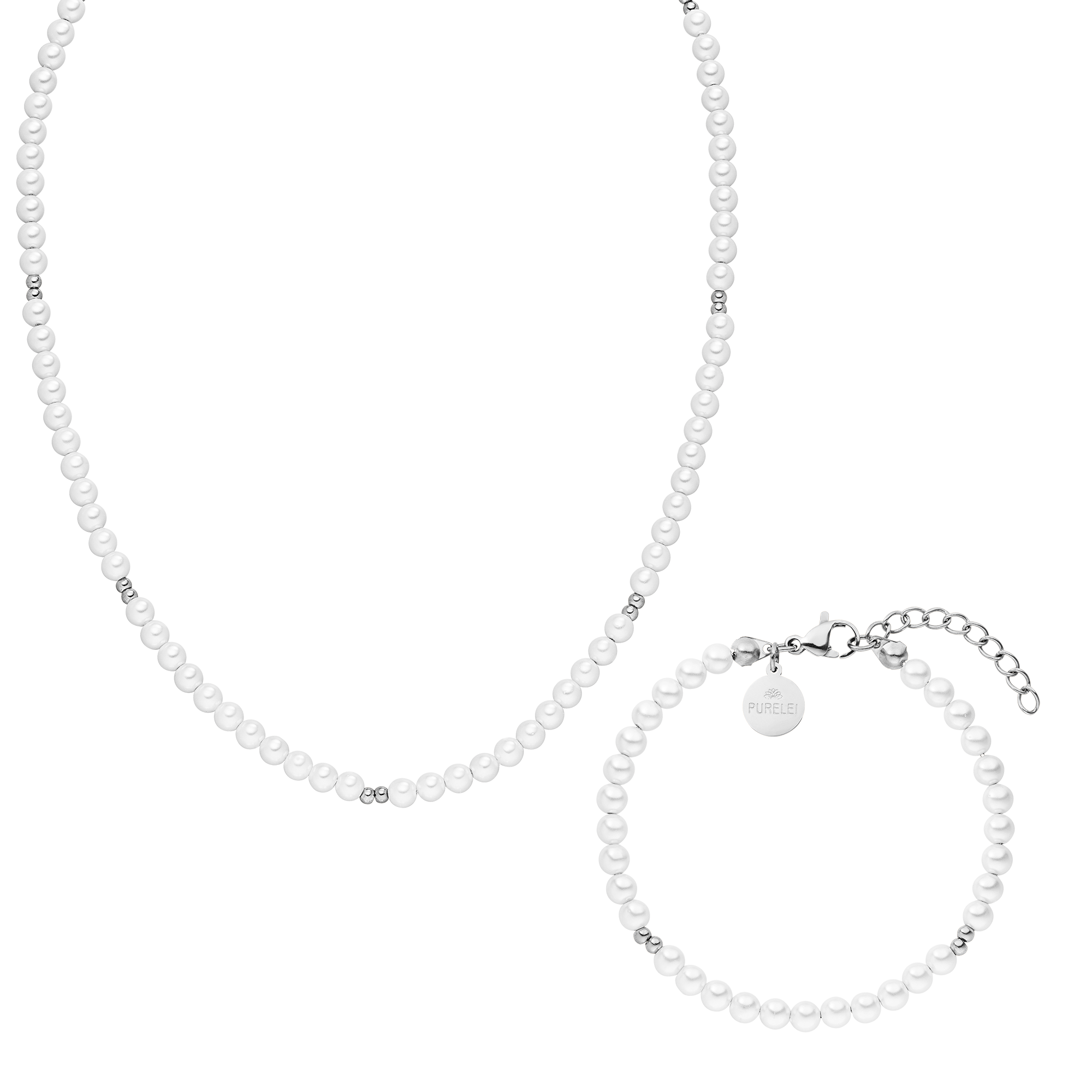 purelei-timeless-elegance-set-muschelperlen-halskette-und-armband image 5