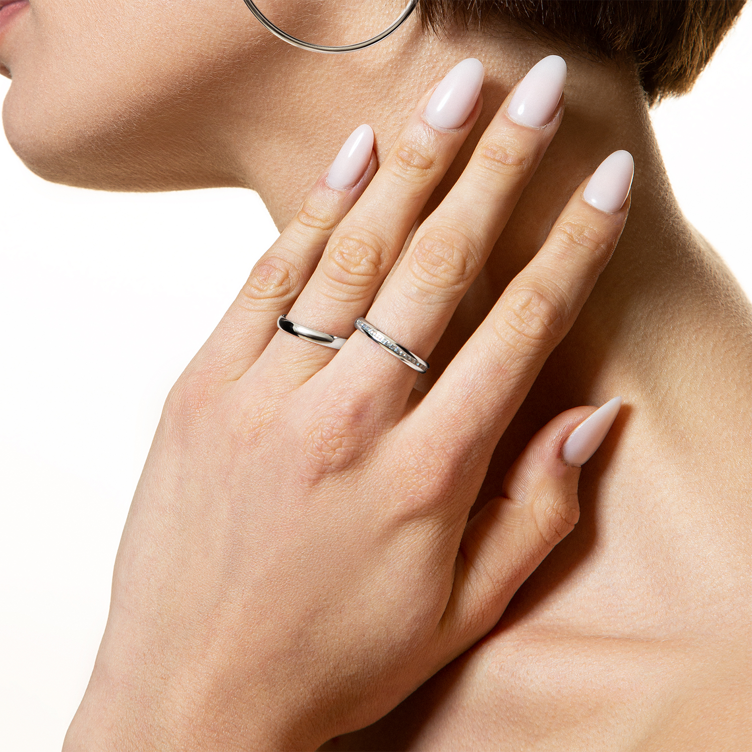 xenox-partnerring-x2301-48-edelstahl-silber-mit-zirkonia-reihe image 2