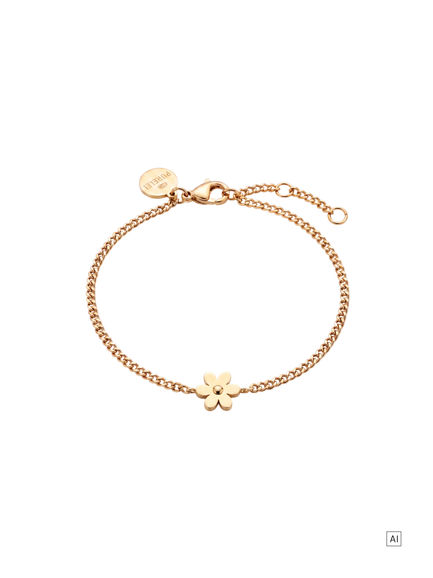 purelei-tiny-flower-armband-damen-verstellbar-16-17-5-19-cm-gold-silber image 1