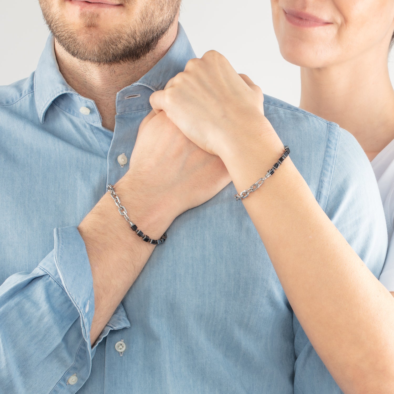 coeur-de-lion-for-you-me-unisex-armband-fusion-link-chain-schwarz-mit-h-matit image 3