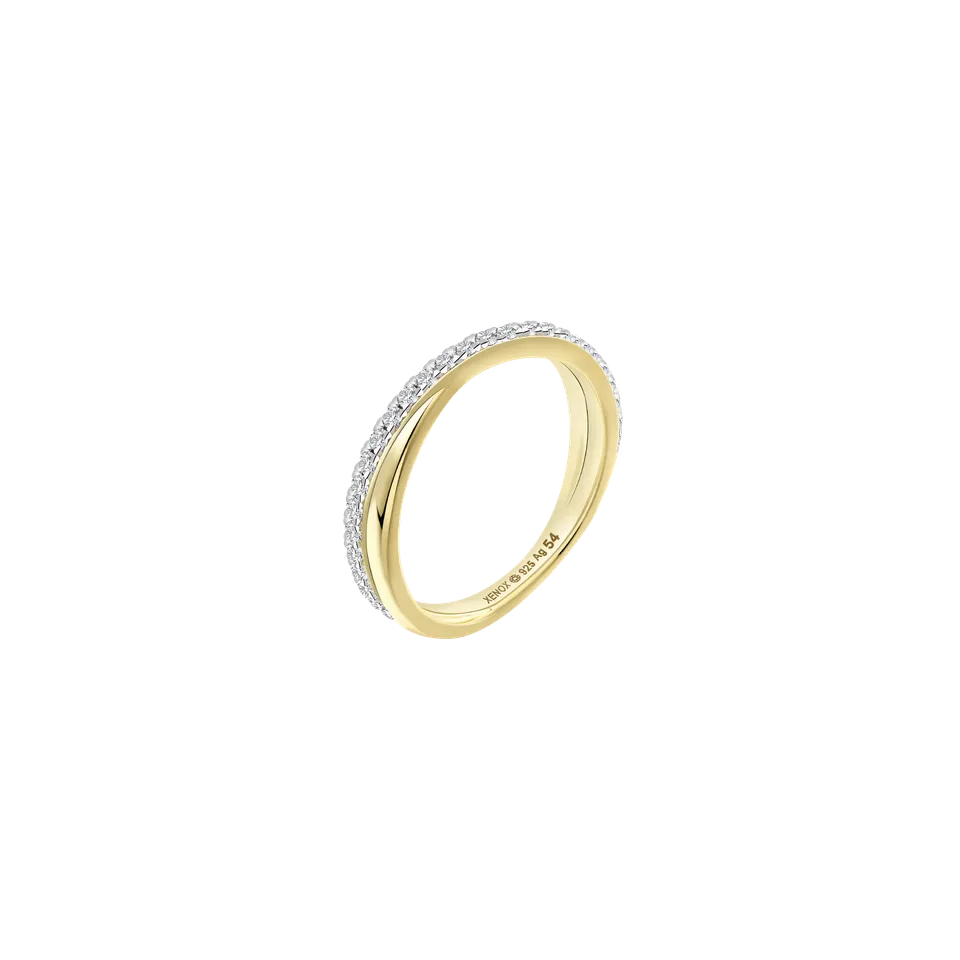 xenox-harmony-ring-925-sterlingsilber-18k-vergoldung-verschlungen image 1