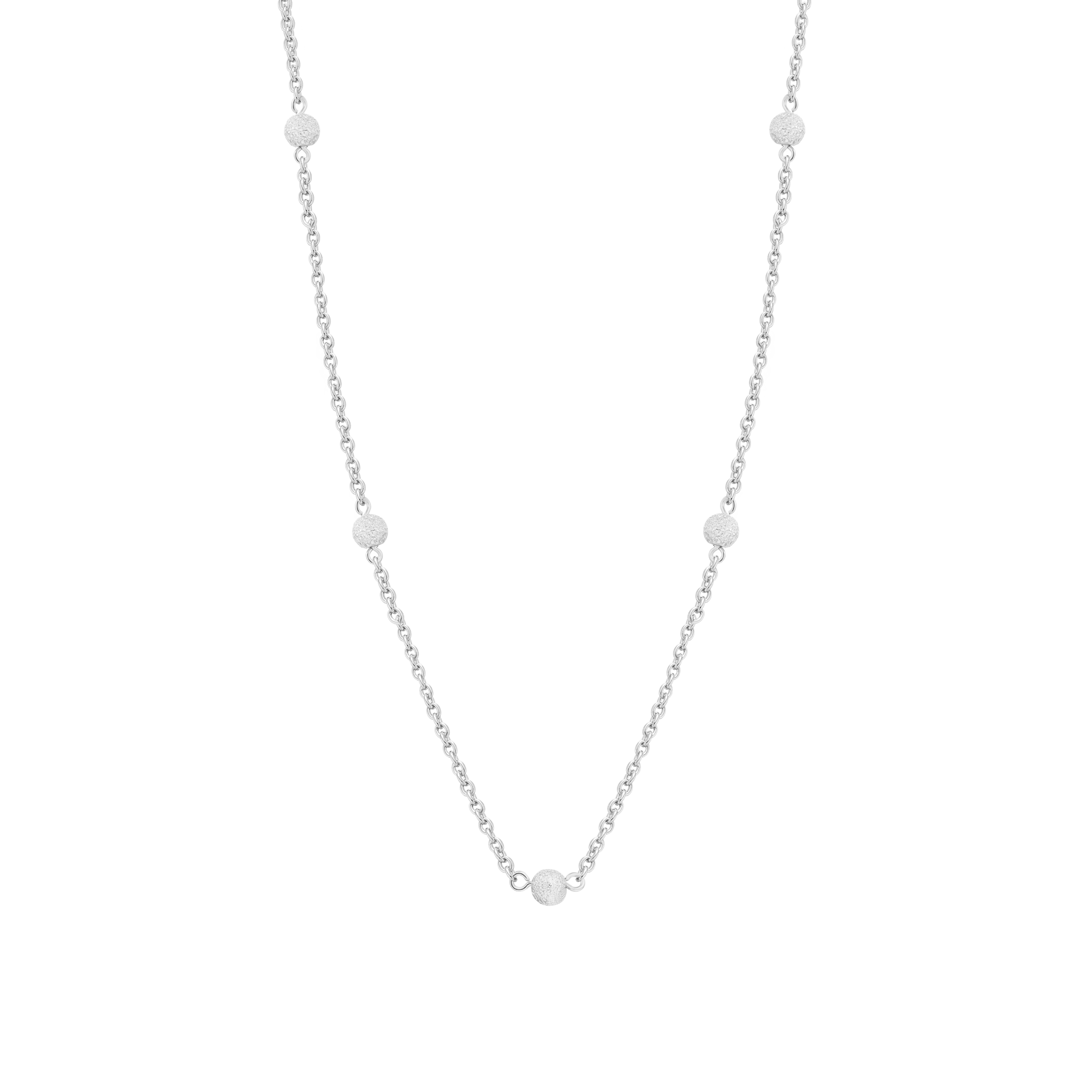 xenox-dusted-glow-halskette-925-sterlingsilber-rhodiniert-mit-struktur-kugeln image 1