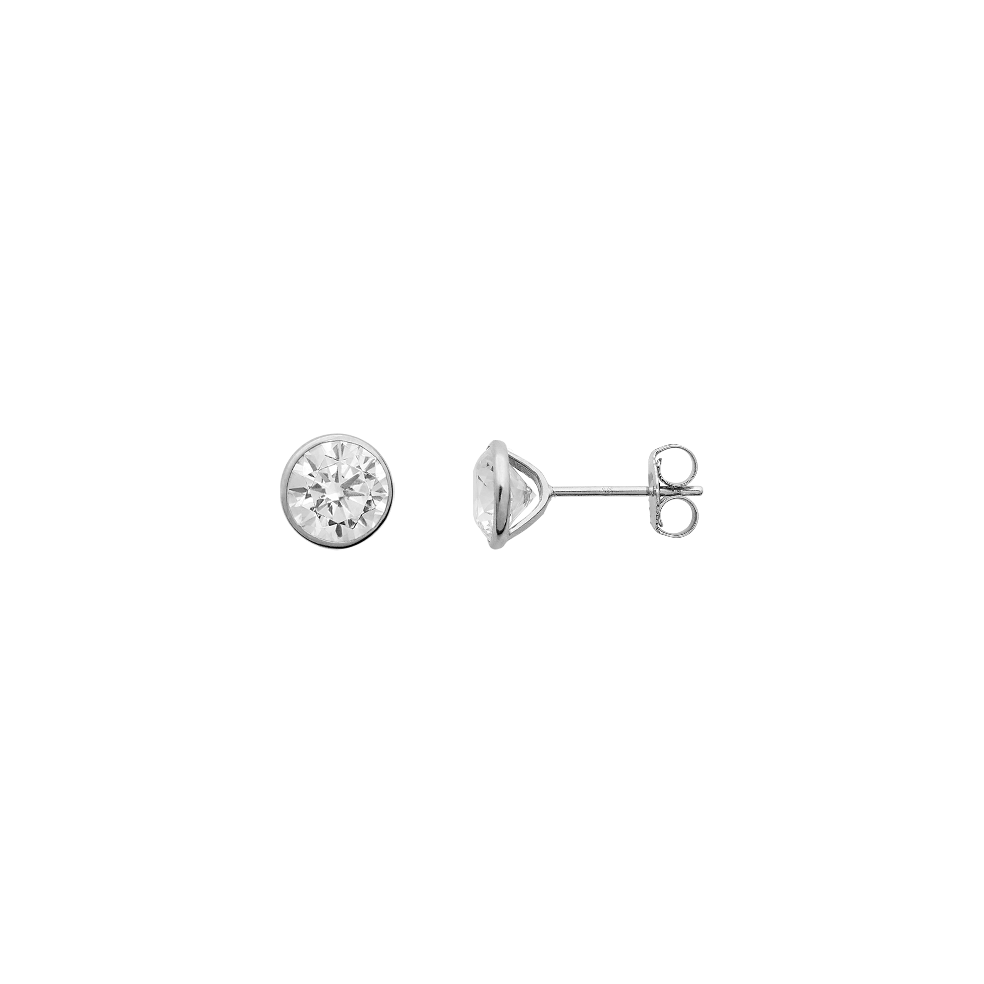 xenox-fine-zarge-midi-ohrstecker-585-gelbgold-mit-zirkonia-4-mm image 2