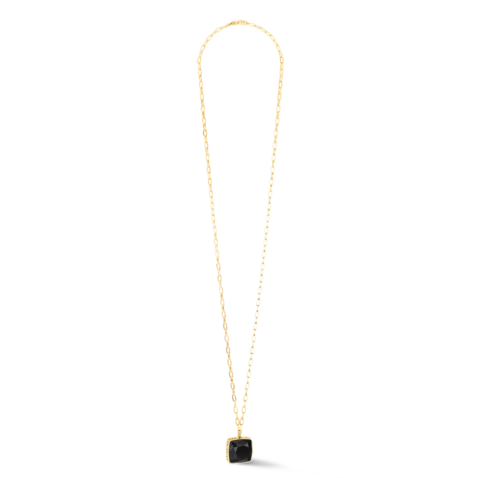 coeur-de-lion-oe-amulett-square-halskette-onyx-gold-schwarz image 1