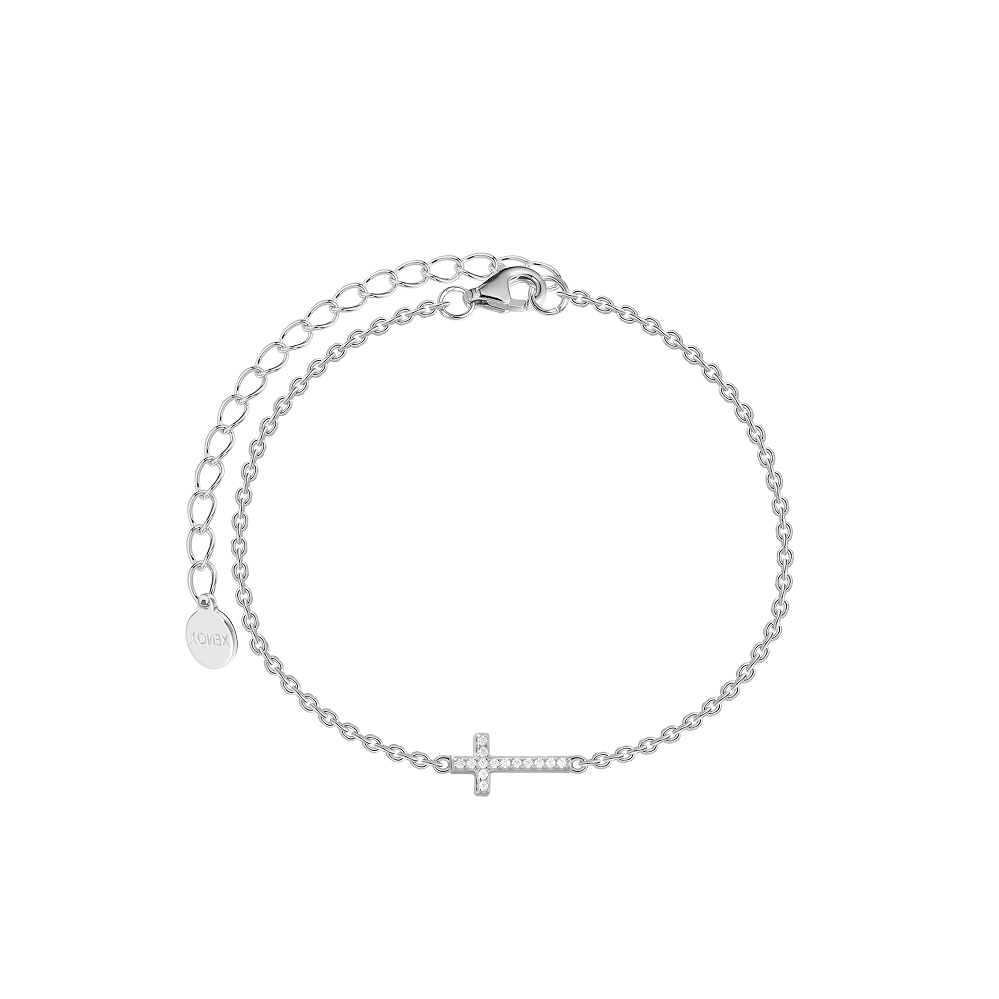 xenox-kreuz-armband-aus-925-sterlingsilber-rhodiniert-xs10045 image 1