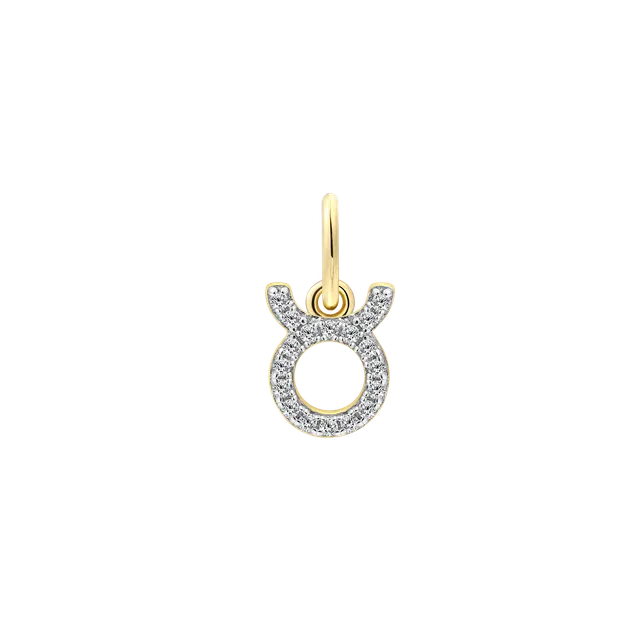 xenox-stier-charm-925-sterlingsilber-18k-vergoldet-mit-zirkonia image 1