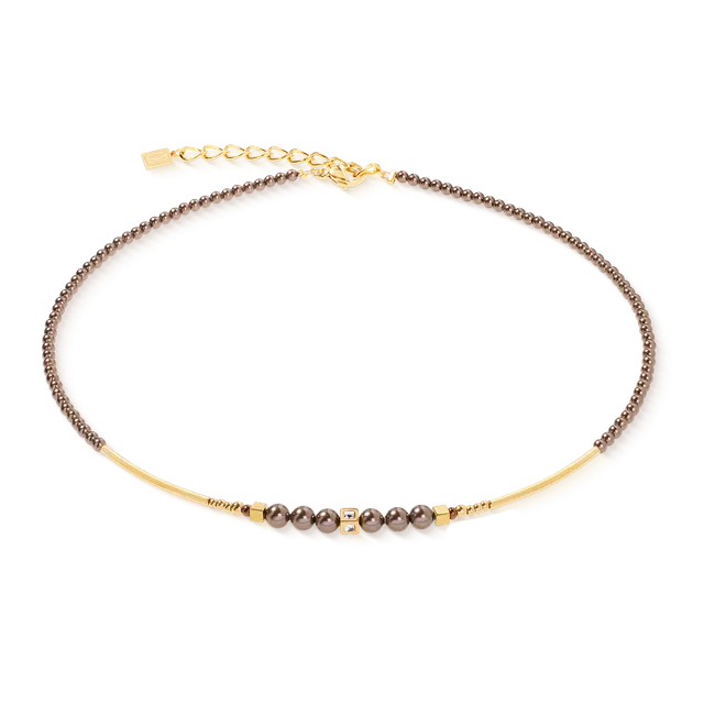 coeur-de-lion-shimmering-princess-pearls-halskette-gold-braun image 1