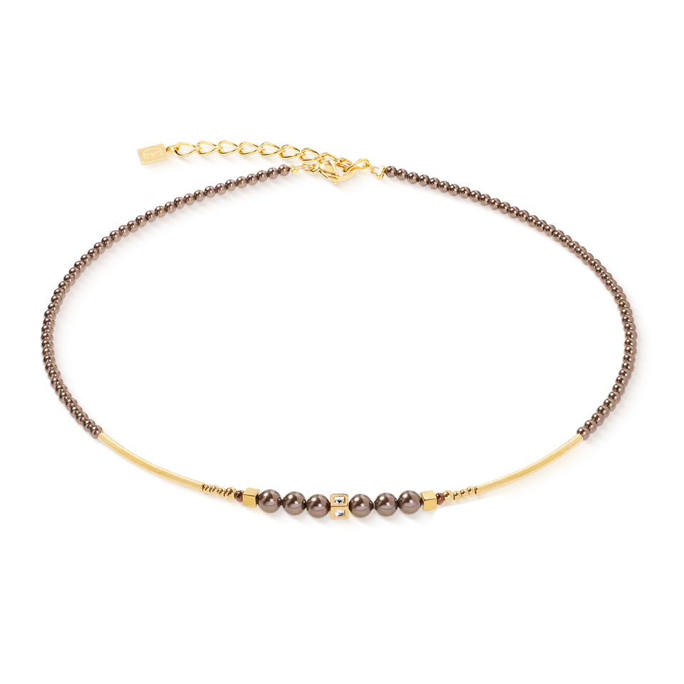 coeur-de-lion-shimmering-princess-pearls-halskette-gold-braun image 1