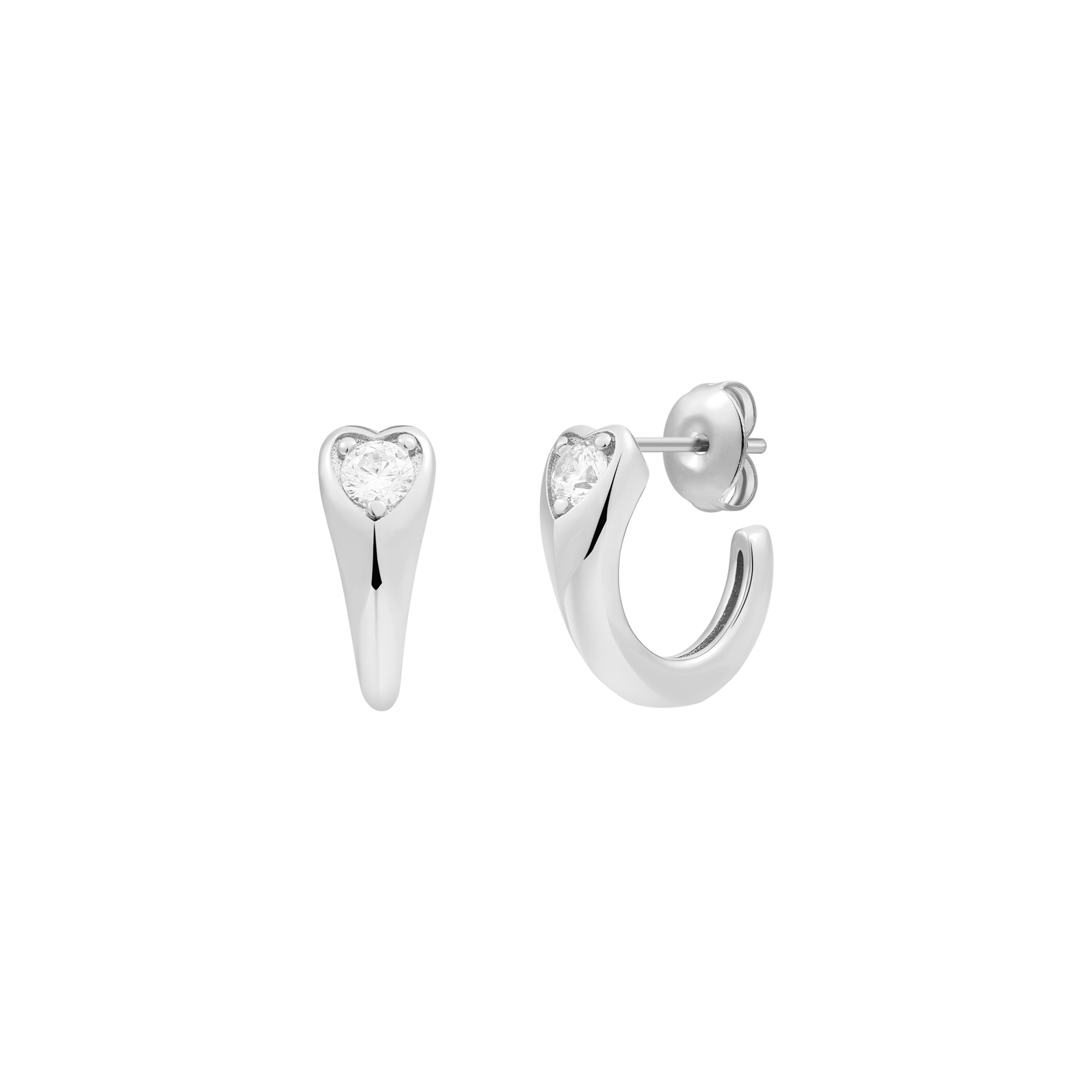 xenox-heart-drop-ohrringe-xs92021-925-sterlingsilber-rhodiniert-mit-zirkonia-her image 1