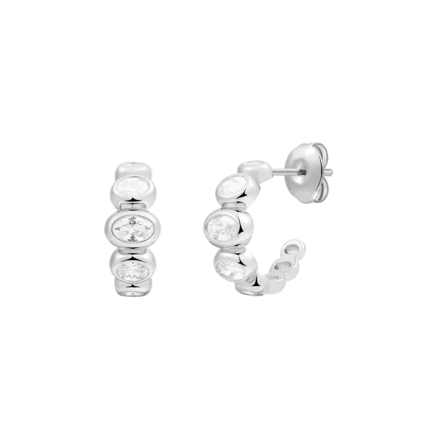 xenox-bubble-glow-creolen-925-sterlingsilber-rhodiniert-mit-zirkonia image 1