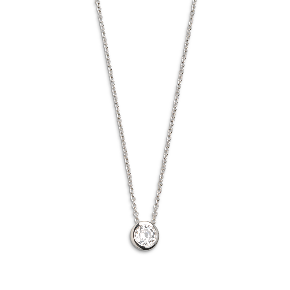 xenox-zarge-halskette-925-sterlingsilber-rhodiniert-mit-zirkonia image 1