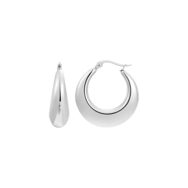 xenox-round-creolen-ohrringe-edelstahl-goldfarben-beschichtet image 1