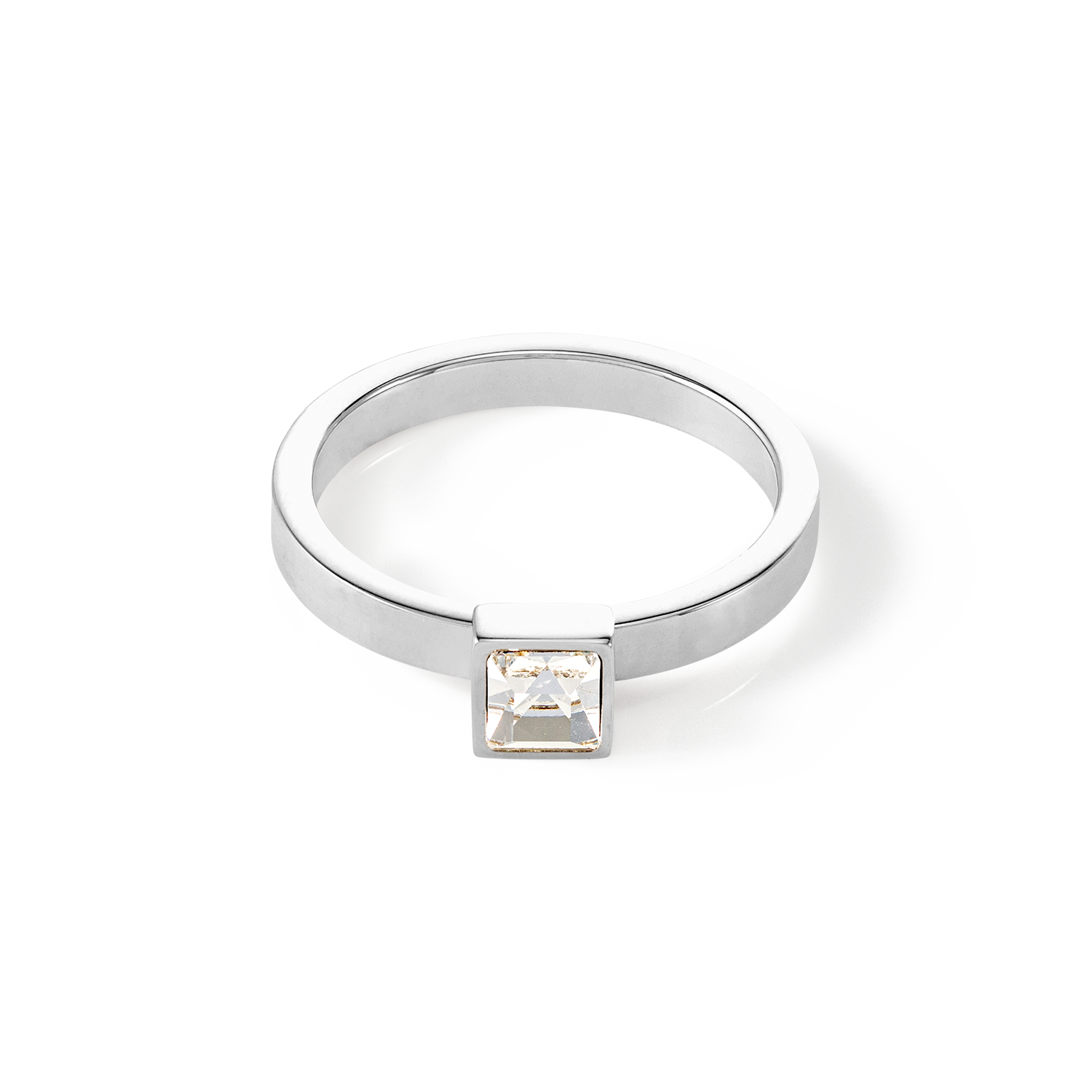 coeur-de-lion-brilliant-square-small-ring-silber-kristall image 1