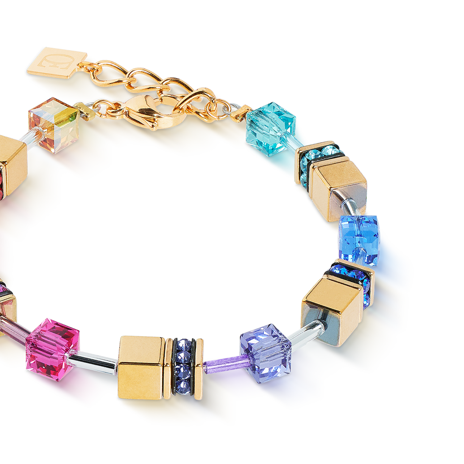 coeur-de-lion-geocube-iconic-metallic-armband-rainbow-gold image 2