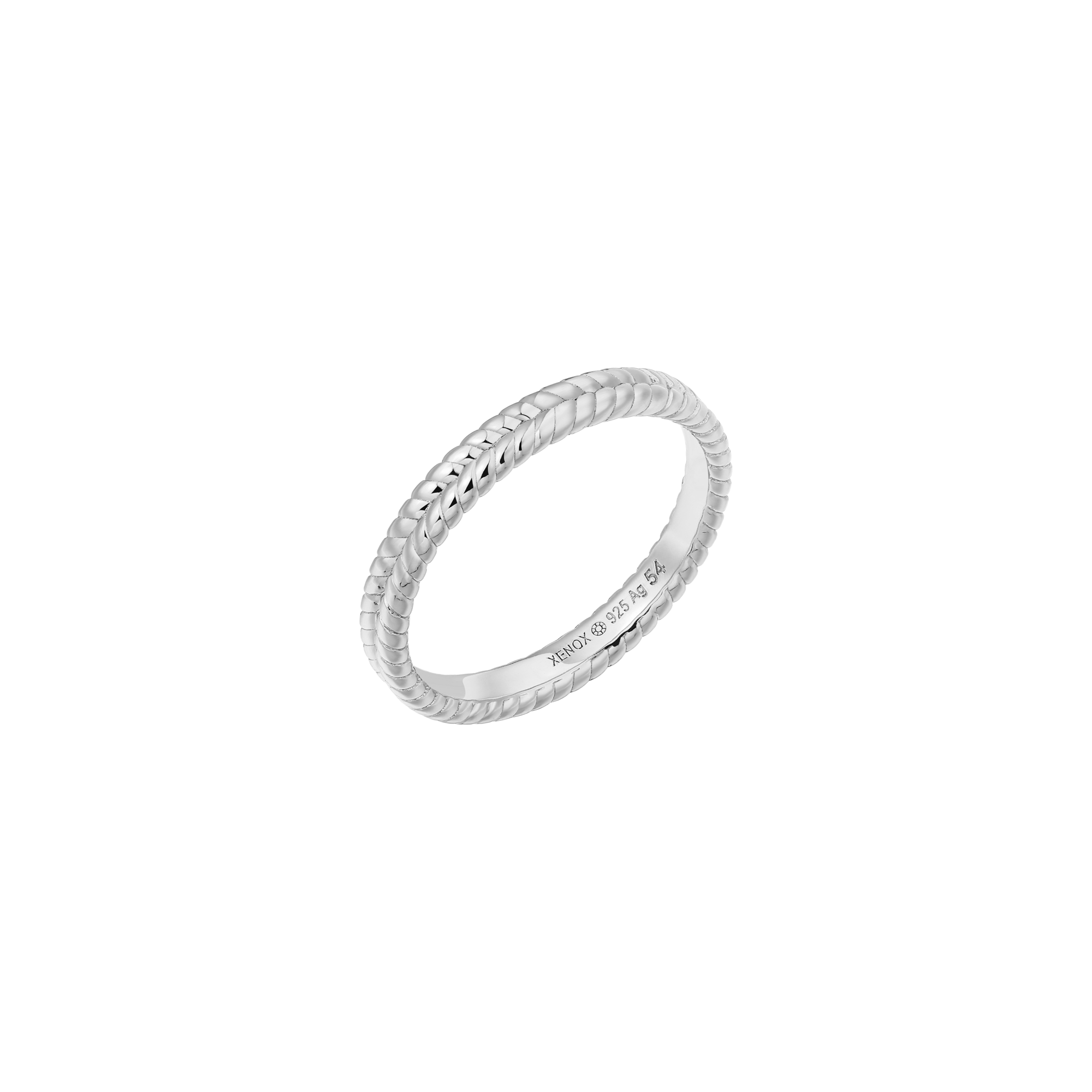 xenox-elle-ring-925-sterlingsilber-rhodiniert-geflochten image 1