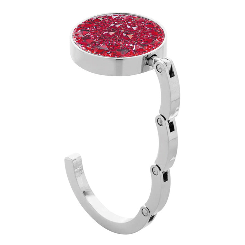 julie-julsen-handbag-holder-handtaschenhalter-rot-silber-metall-mit-zirkonia image 2