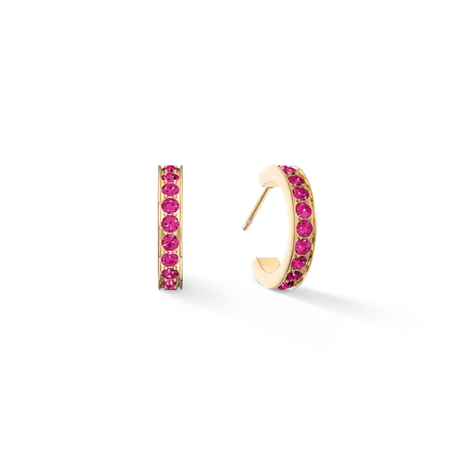 coeur-de-lion-creolen-ohrringe-15-edelstahl-gold-pink image 1