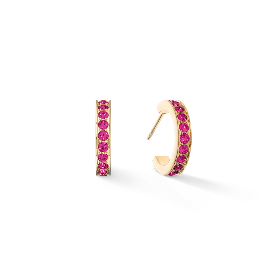 coeur-de-lion-creolen-ohrringe-15-edelstahl-gold-pink image 1