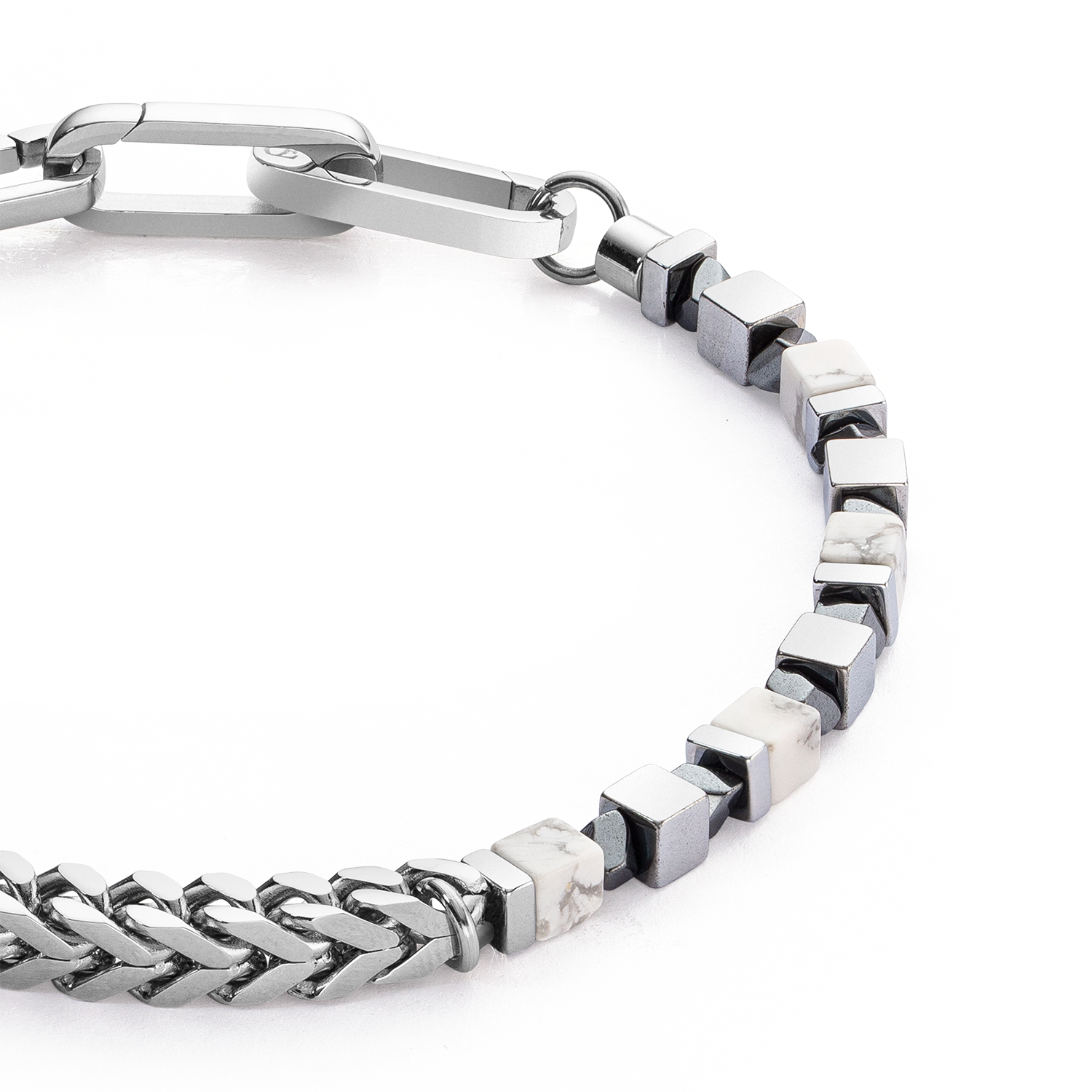 coeur-de-lion-armband-precious-cubes-chain-wei-silber image 2