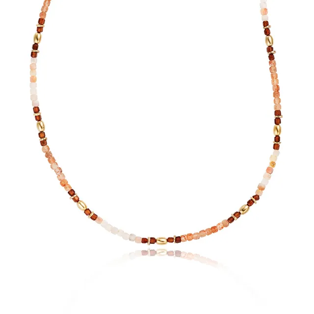 julie-julsen-loving-stones-halskette-gold-mit-142-edelsteinen-hessonit-granat-op image 1