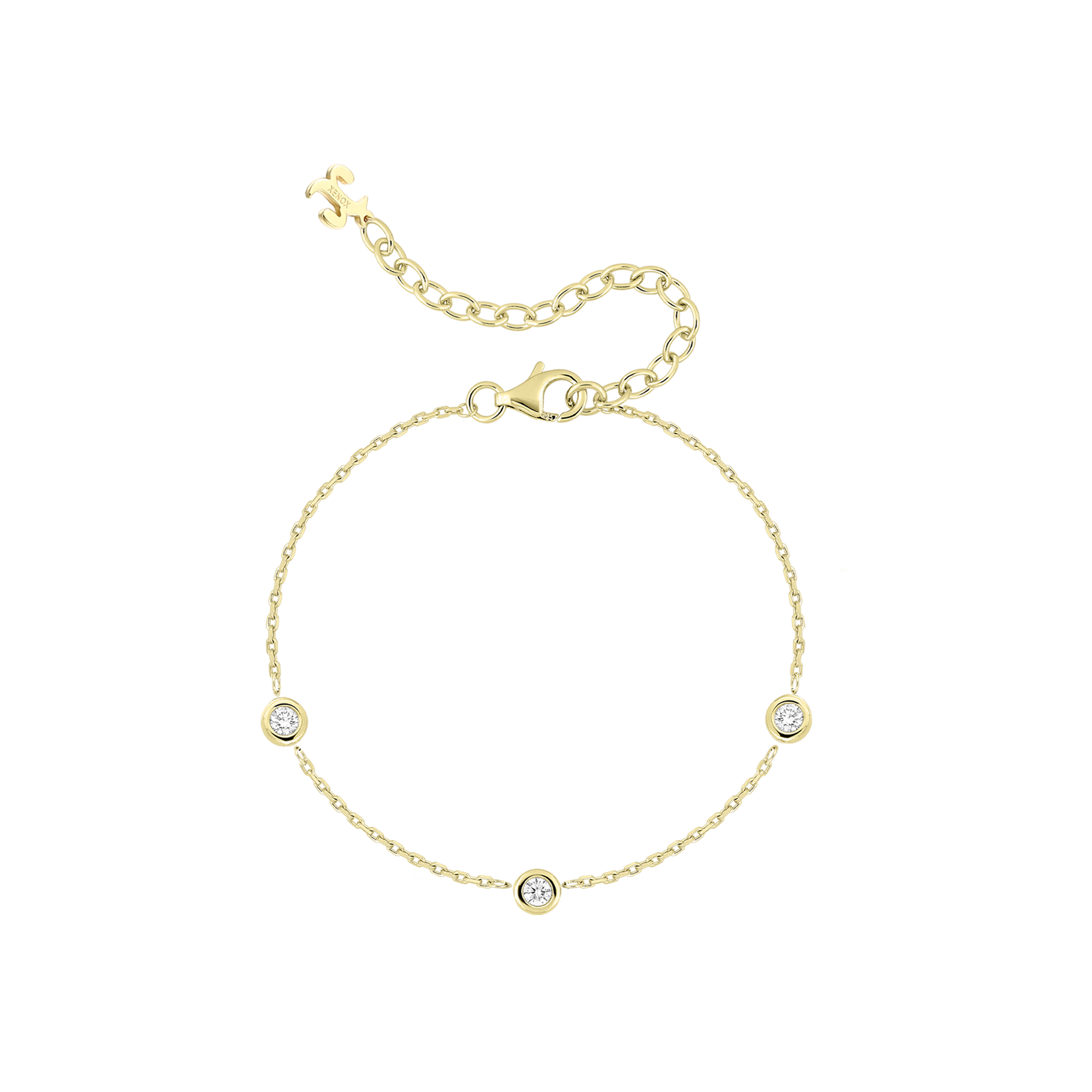 xenox-zarge-trio-armband-925-sterlingsilber-mit-lab-grown-diamonds-xl7005g image 1