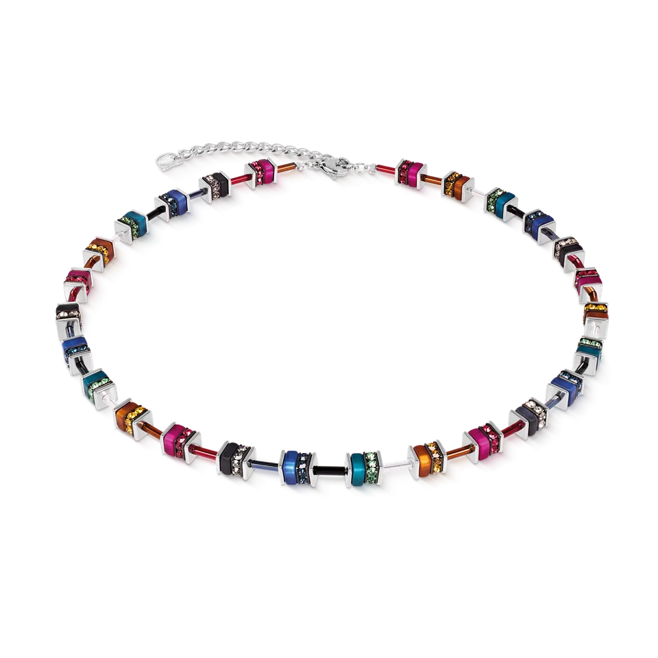 coeur-de-lion-geocube-halskette-classic-polaris-strass-multicolor-winter image 1