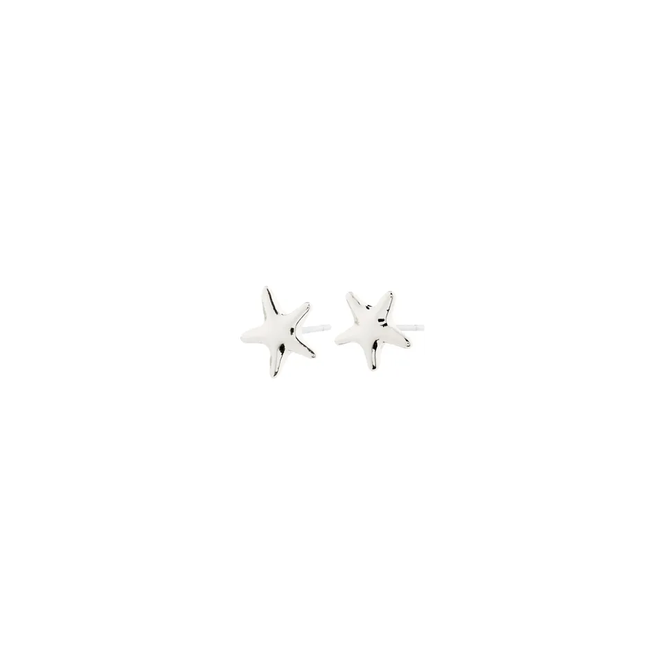 pilgrim-andr-ohrstecker-versilbert-kleine-seestern-stecker image 1