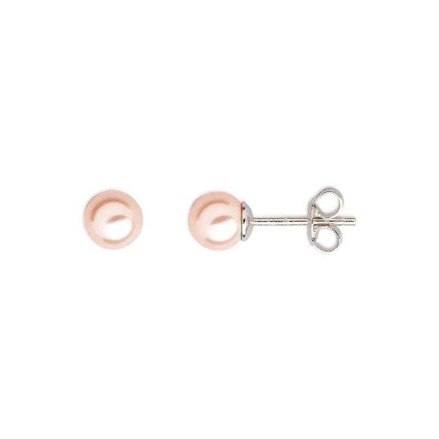 xenox-pearl-ohrringe-925-sterlingsilber-rhodiniert-mit-peach-perle-xs5330p image 1