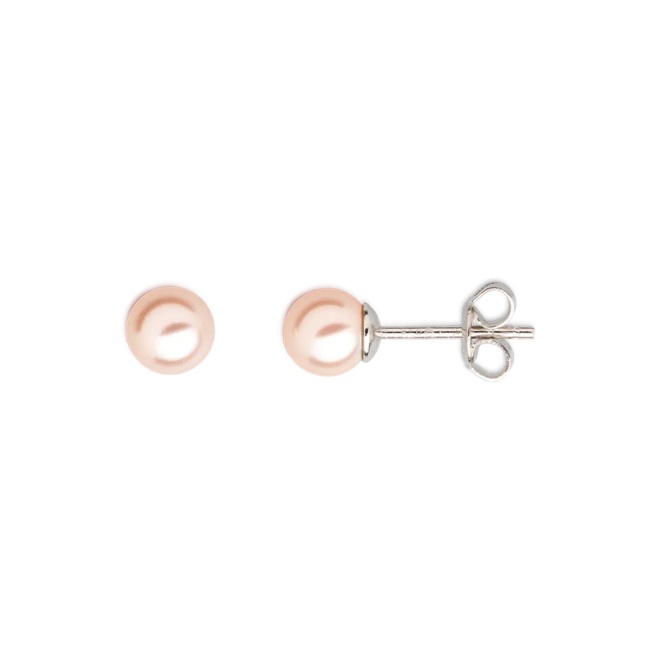 xenox-pearl-ohrringe-925-sterlingsilber-rhodiniert-mit-peach-perle-xs5330p image 1