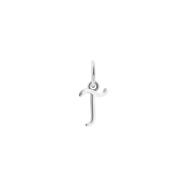xenox-t-letter-italic-charm-925-sterlingsilber-rhodiniert image 1