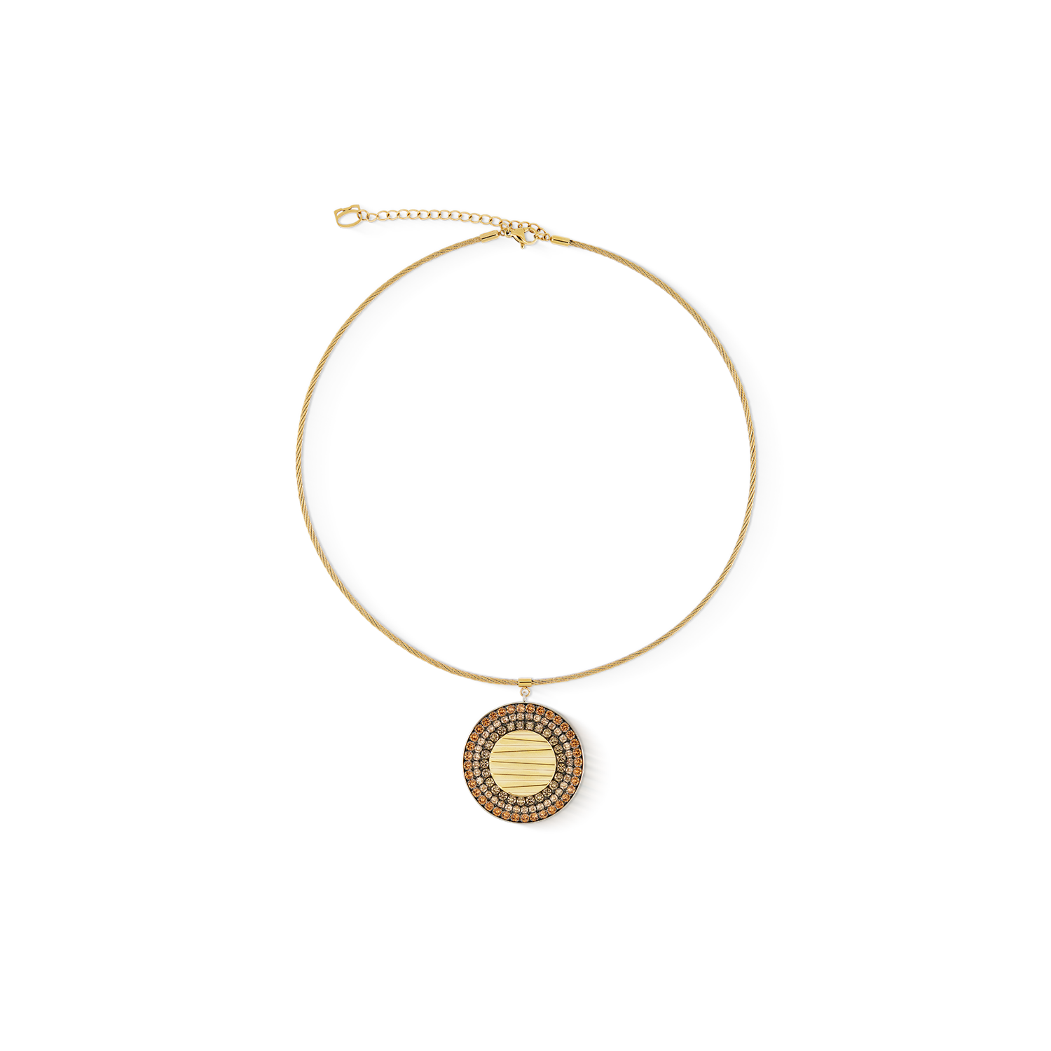 coeur-de-lion-halskette-amulett-glam-waves-gold-beige image 1