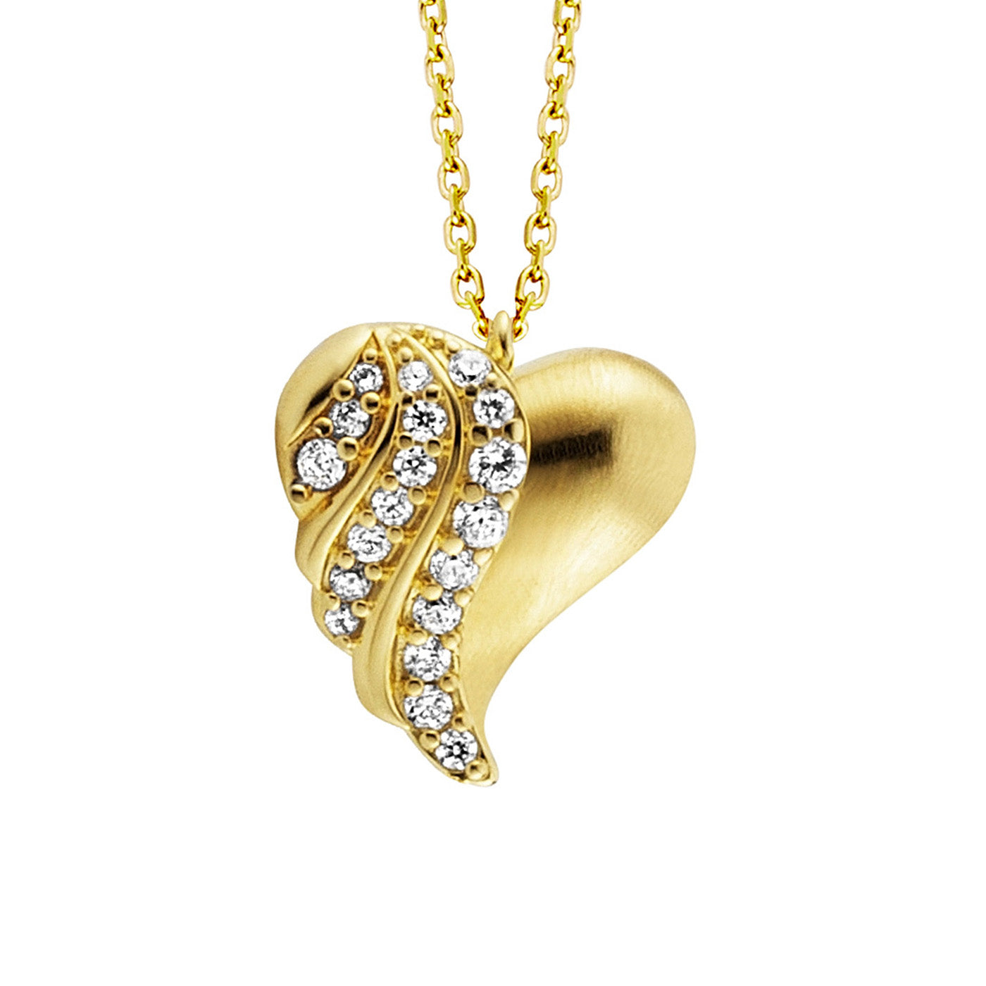 julie-julsen-kette-mit-anh-nger-heart-silber-vergoldet-mit-19-wei-en-zirkonia image 2