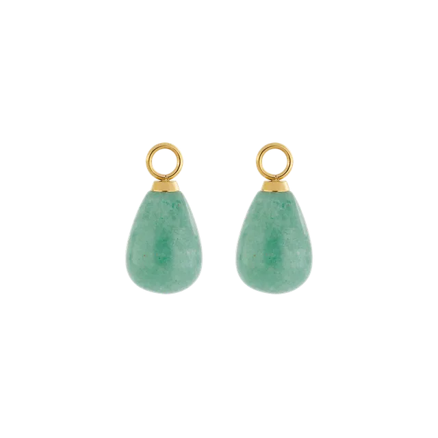 coeur-de-lion-ear-me-up-charm-tropfen-gold-gr-n-paar image 1