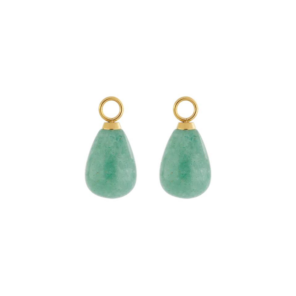 coeur-de-lion-ear-me-up-charm-tropfen-gold-gr-n-paar image 1
