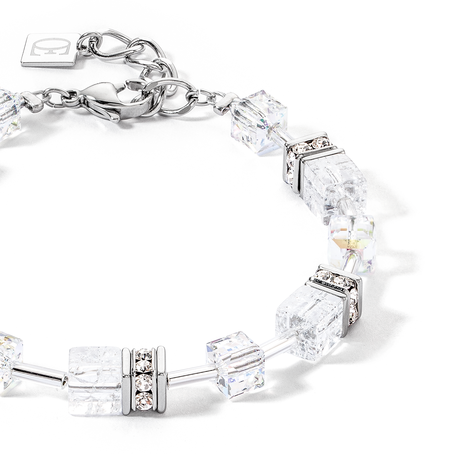 coeur-de-lion-geocube-iconic-nature-armband-silber-wei image 2