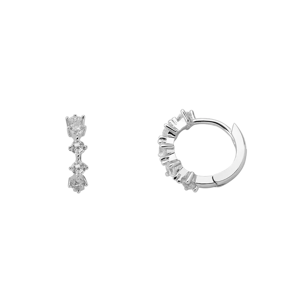xenox-krappe-ohrringe-925-sterlingsilber-rhodiniert-mit-zirkonia-xs2039 image 1