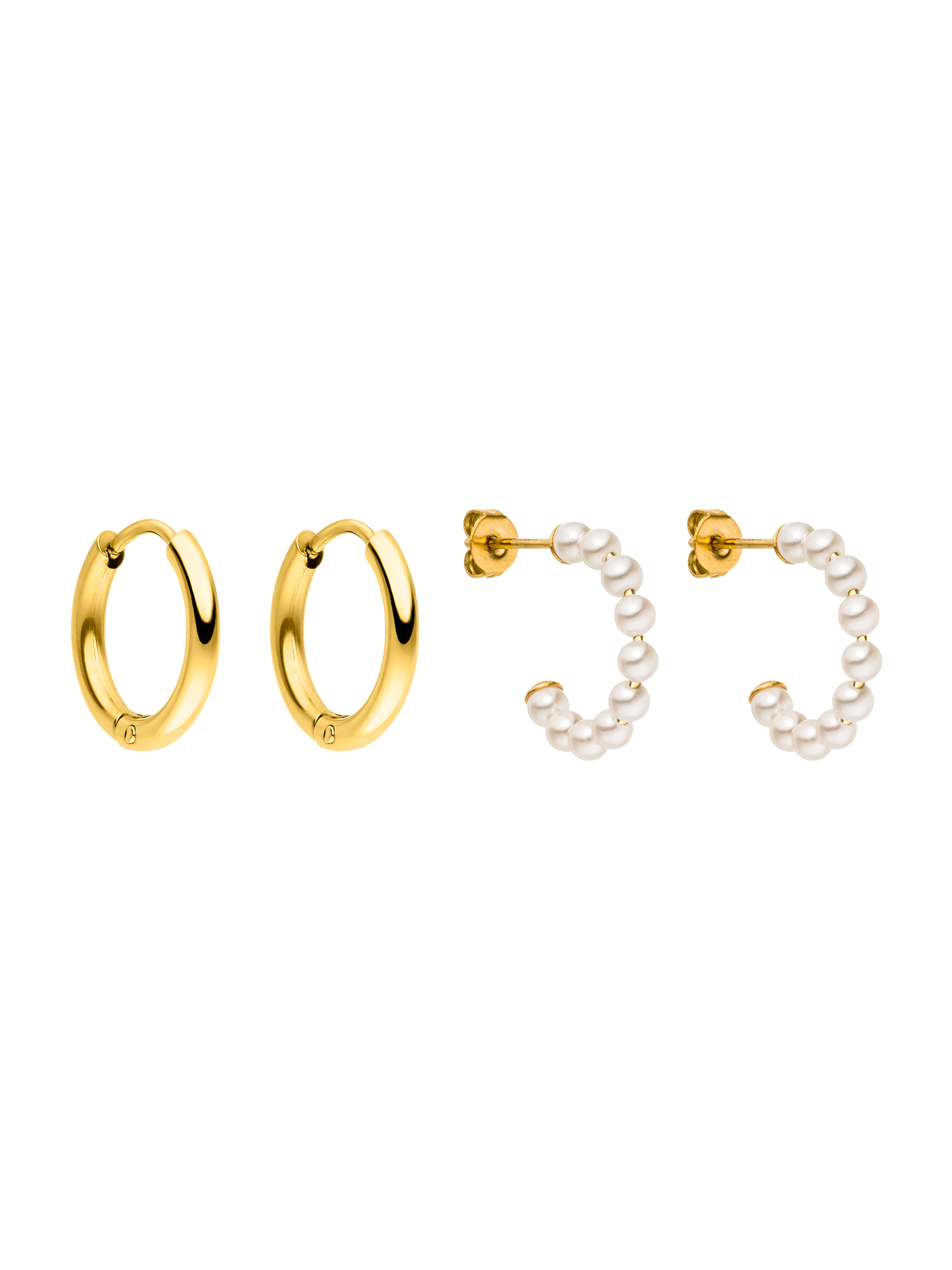 purelei-pearl-and-hoop-ohrring-set-creolen-mit-s-wasser-perlen-in-gold-ros-gold- image 1