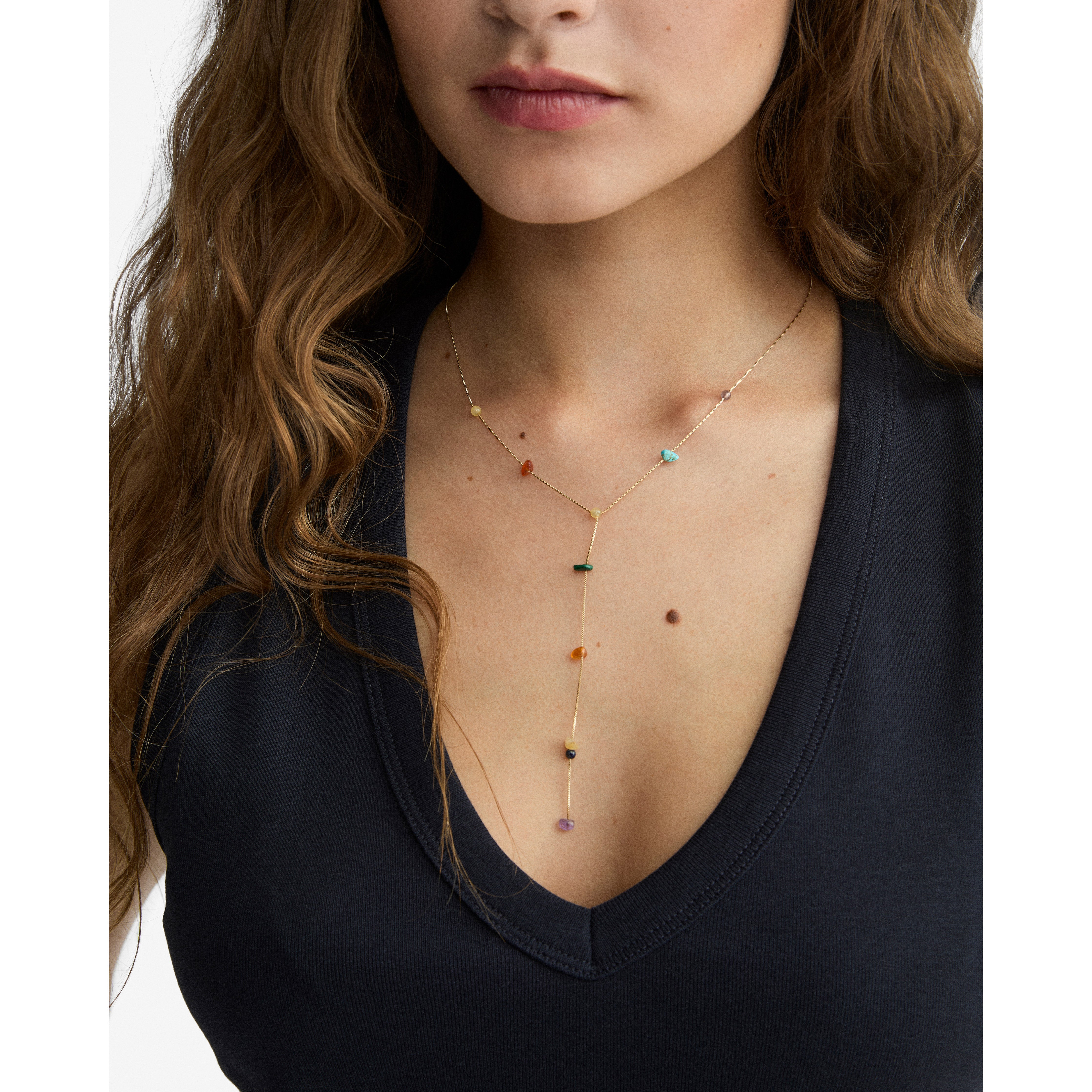 pilgrim-nari-y-halskette-goldplattiert-mit-edelsteinen-44-cm image 2
