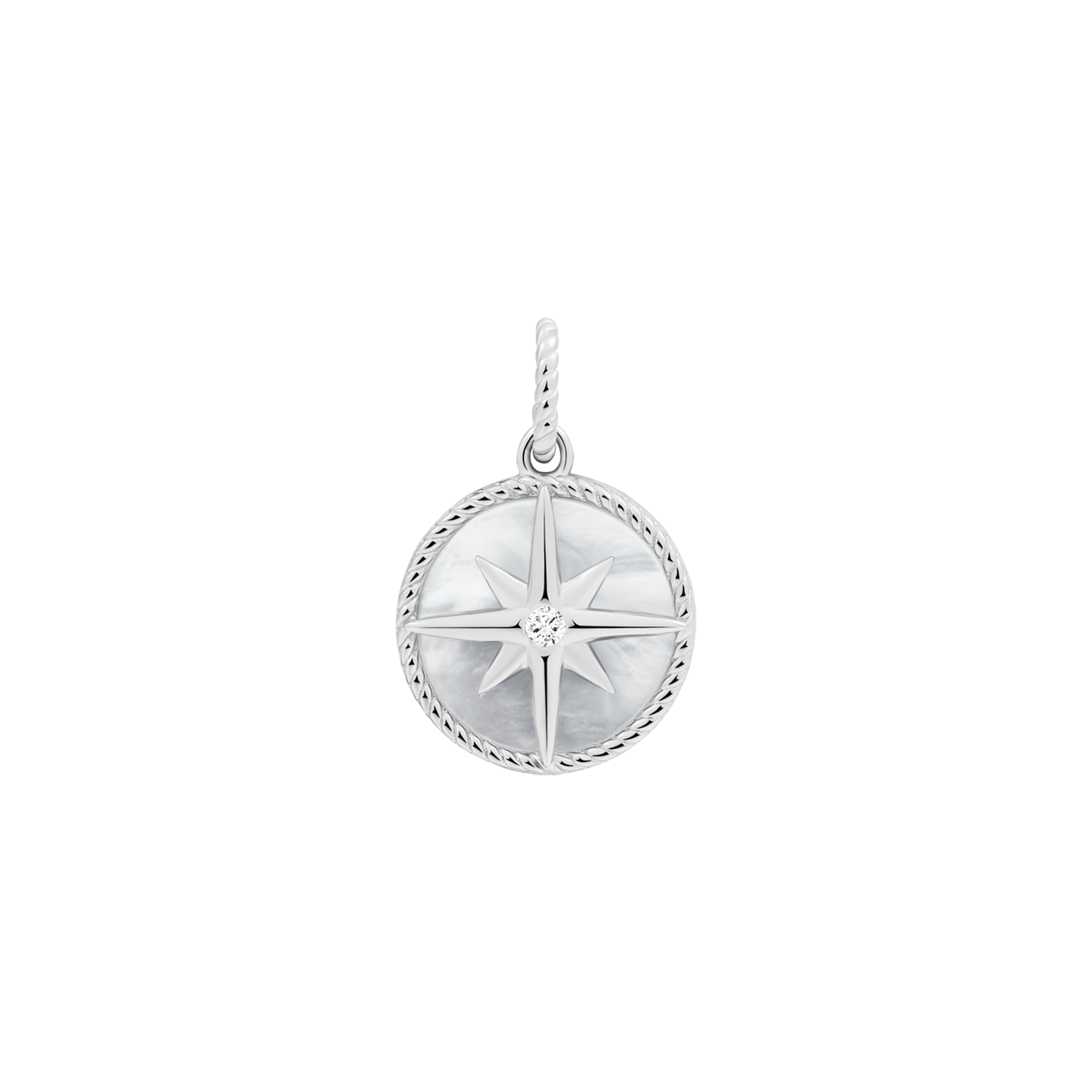 xenox-star-charm-925-sterlingsilber-rhodiniert-mit-perlmutt-und-zirkonia image 1