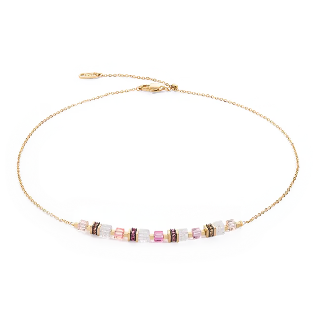 coeur-de-lion-geocube-mini-cubes-chain-halskette-gold-rosa image 1