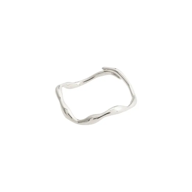 pilgrim-lulu-stapelring-wellenf-rmig-versilbert image 1