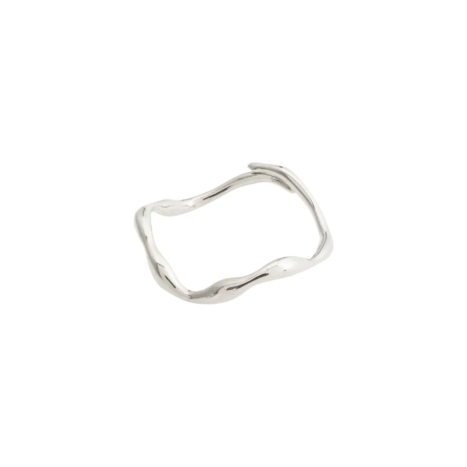 pilgrim-lulu-stapelring-wellenf-rmig-versilbert image 1