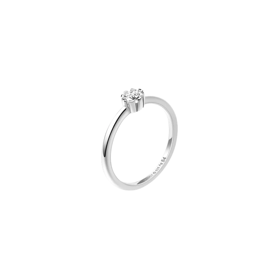 xenox-pure-essentials-ring-xs10626-aus-925-sterlingsilber-rhodiniert-mit-zirkoni image 1