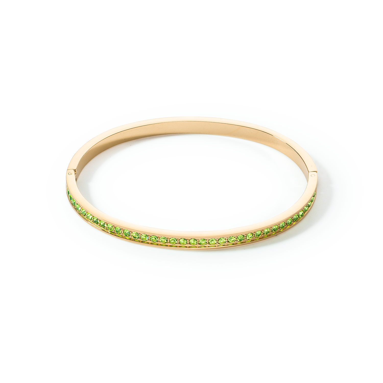 coeur-de-lion-armreif-edelstahl-kristalle-slim-gold-gr-n-17-cm image 1