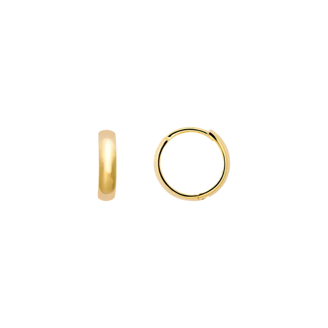 xenox-fine-basic-creolen-585-gelbgold-kleine-breite-gold-creolen image 1
