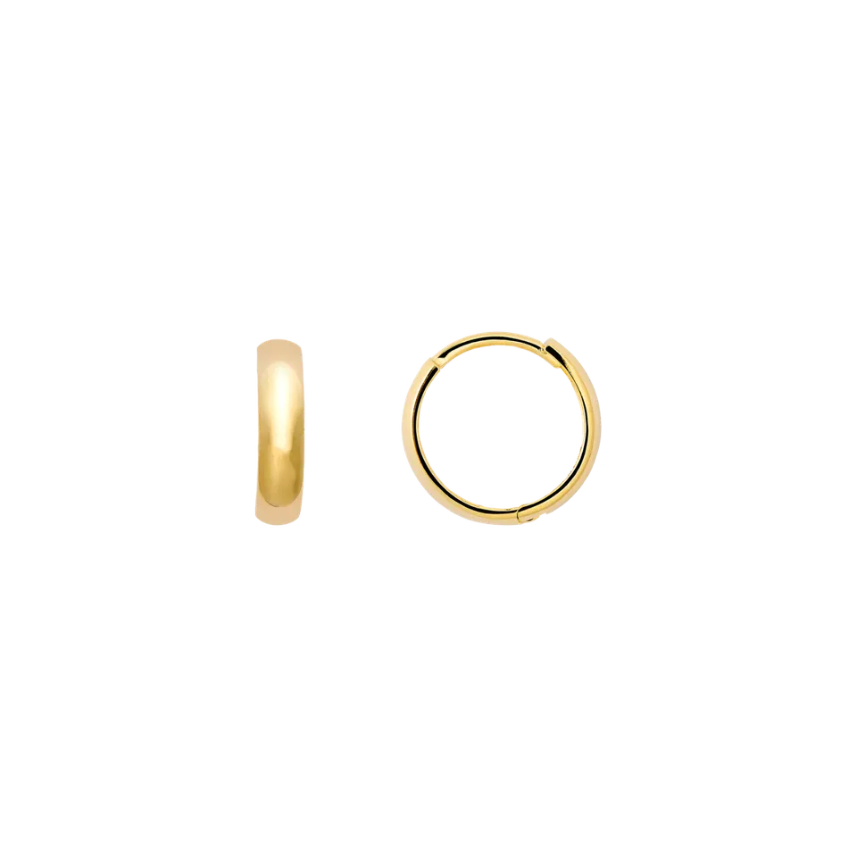 xenox-fine-basic-creolen-585-gelbgold-kleine-breite-gold-creolen image 1