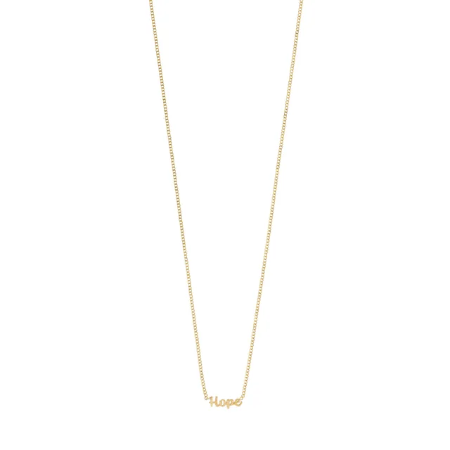 pilgrim-hope-halskette-goldplattiert-schrift-anh-nger-38-9-cm image 1