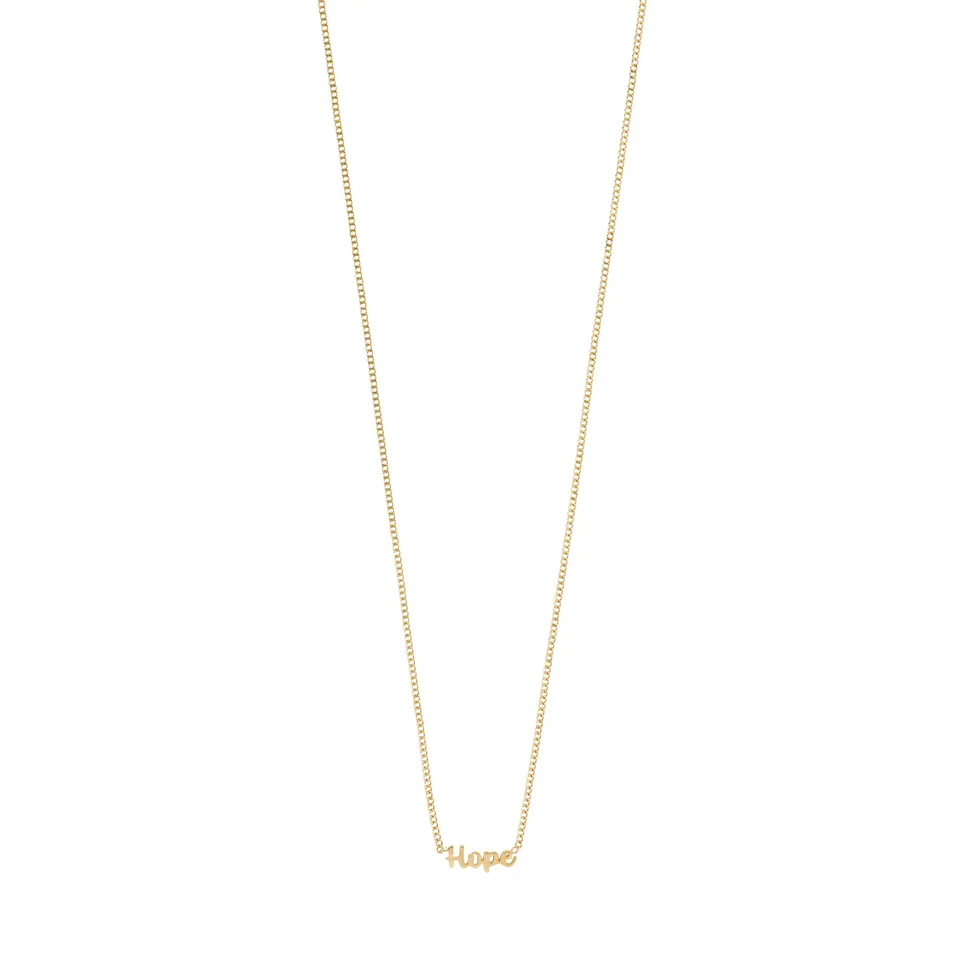 pilgrim-hope-halskette-goldplattiert-schrift-anh-nger-38-9-cm image 1