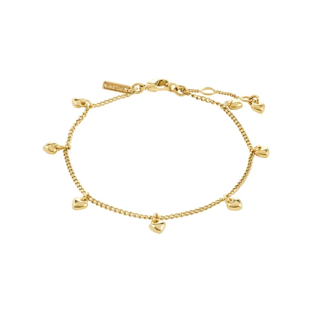 pilgrim-alaia-armband-vergoldet-mit-acht-herzanh-ngern image 1