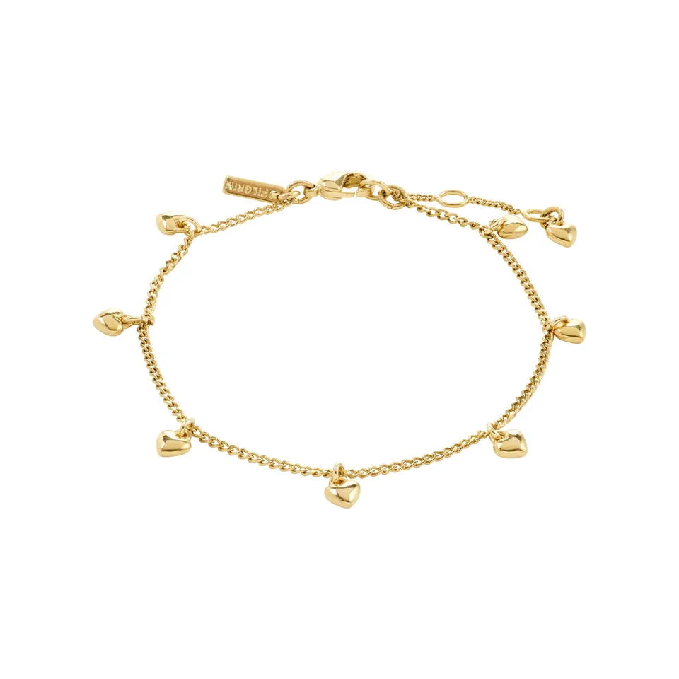 pilgrim-alaia-armband-vergoldet-mit-acht-herzanh-ngern image 1